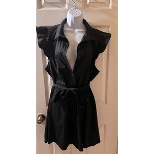 Nice Black Button up dress with a tie belt.